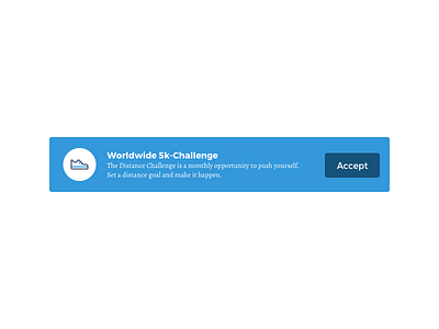 Notification: Accept Challenge accept banner button challenge interaction notification sports ui ux