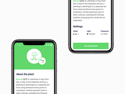 "Water Yo' Plant" - Reminder App (WIP) bonsai daylight frequency iphone iphonex mobile app plant reminder water wip