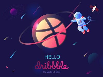 Hello dribbble design illustration ui