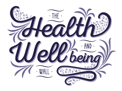 Final Health Wellbeing Poster handwritten health hipster typography wellbeing