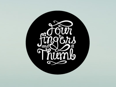 Ffaat Logo black blog fingers illustrator logo swirly type thumb typography