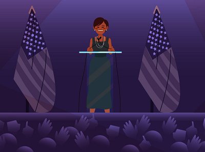 Michelle´s Speech illustration vector