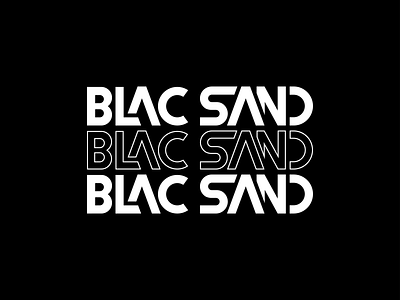 Blac Sand lettering logo logotype typography