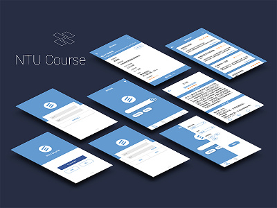 NTU Course app course first illustrator photoshop project shot sketch ui user ux