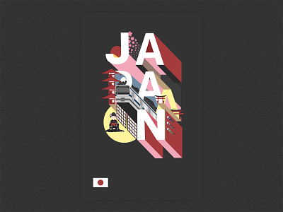 Japan Impression design illustration tourism