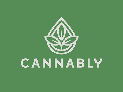Logo Design For CBD Retailer brand identity branding cannabis cbd freelance designer green hemp logo logo design plant weed