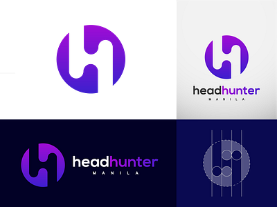 Head Hunter Manila Logo Design branding graphicdesign logo logodesign monogram vector