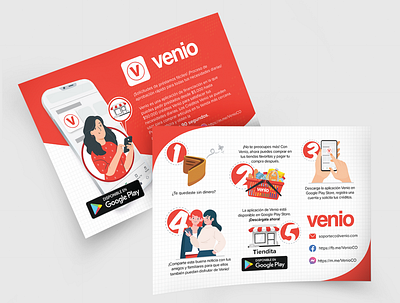 Venio App - Flyer Design flyer design graphic design illustration print design