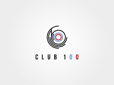 Logo Club 100 – radio oncology cancer lettering logo medicine radio oncology type