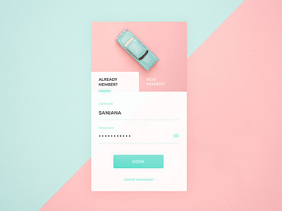 Daily UI: #001 Sign up app dailyui interface mobile pastel register screen signin signup ui ux