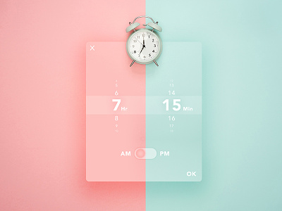 Daily UI: #007 Settings alarm dailyui interface muzli pink screen settings teal ui user ux web