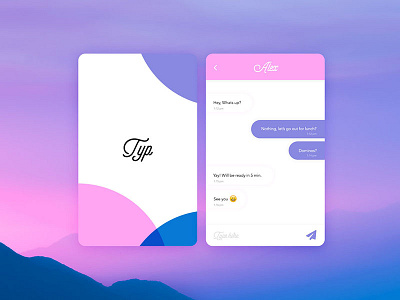 Daily UI: #013 Direct Messaging chat chatbox direct messaging gradient message muzli pink purple ui ux web