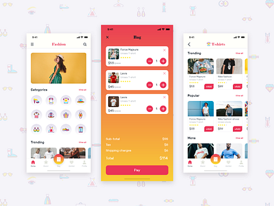 Fashion Ecommecre Concept app 2019 cart dribbble ecommerce fashion fashion app gradient ios iphone 10 ui ux