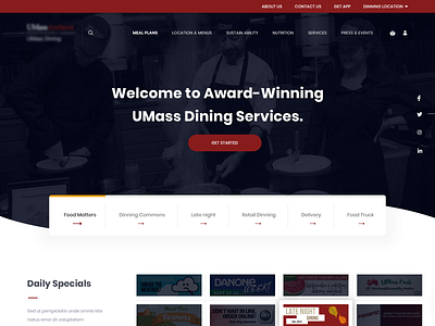 Home Page food website home page design landing page ui