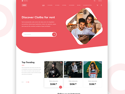 Home page branding fashion website homepage design shopify theme