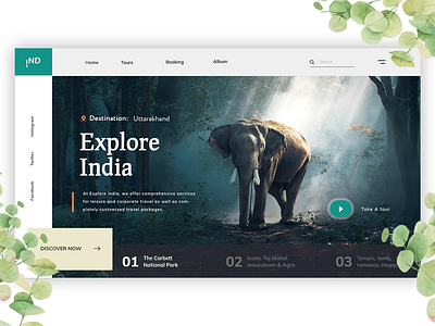 Explore India branding design homepage design illustration landing page logo travel website typography ui ux vector