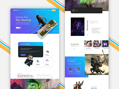 Game Homepage animation app design banner design branding design homepage design icon illustration landing page logo typography ui ux