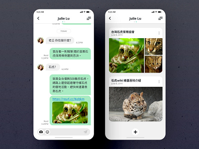 Direct Messaging | Daily UI #013 app app design app ui daily ui dailyui leopard cat prionailurus bengalensis taiwan ui 山貓 林位青 石虎