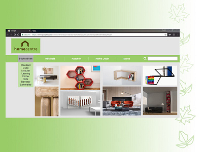 Homecenter website interaction web