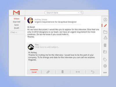 Gmail Re-creation gmail google illustration interaction