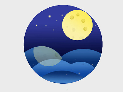 The Moon Project graphics icon illustration