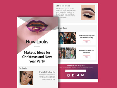 Newsletter: NovaLooks blog graphic newsletter design newsletters summary
