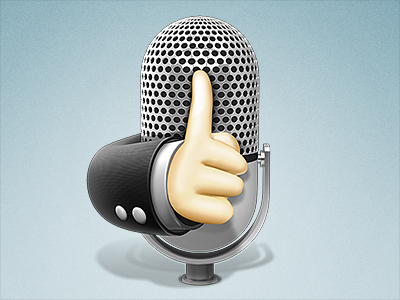 Shush - OSX Icon 3d app cinema 4d design hand icon mac mic microphone osx shush