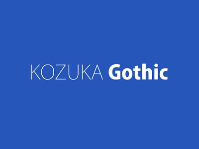 Kozuka Gothic Pro