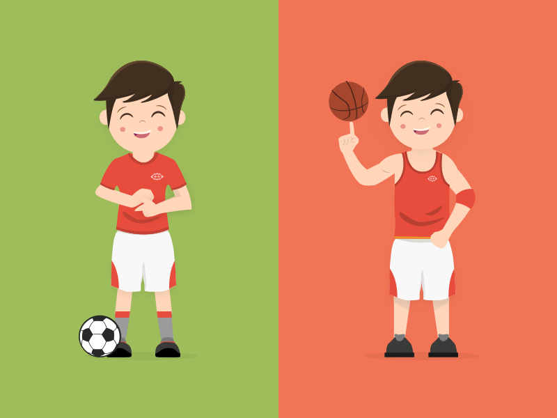Scode, Basketball & Football Player player vector scode