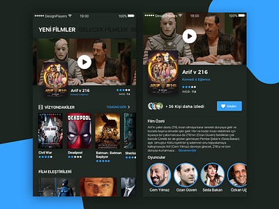 Movie App app design designplayers movie