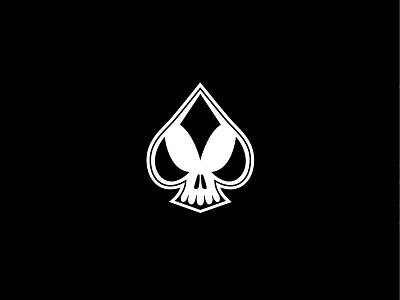 Ace skull ace icon logo poker skull ufo