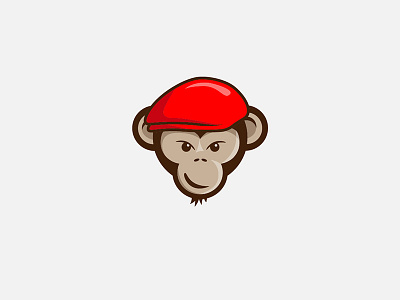 Munkydesign chimp chimpanzee illustration logo monkey