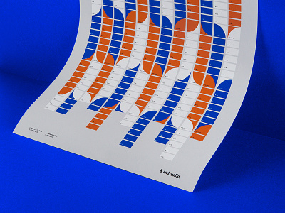 Calendar 2018 2018 andstudio blue brand branding calendar design layout logo orange stationary