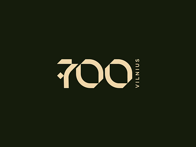 Vilnius 700 anniversary brand celebration city design logo logotype solidity type typographic typography