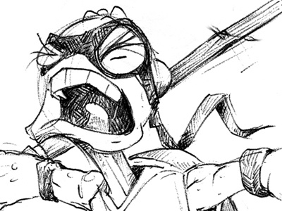 Ninja Turtle comics illustration pen sketch turtles