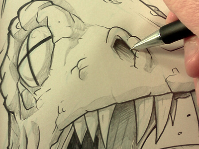 Monkey Punch Dinosaur blogs dinosaur drawing illustration pencil