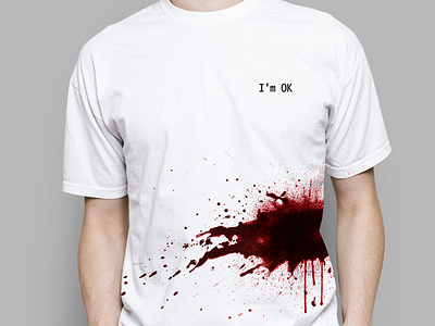 I'm OK blood competition design illustration letters ok t shirt vector