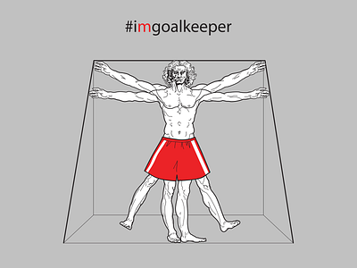 Goalkeeper design football goal goalkeeper illustration letters player red t shirt vector