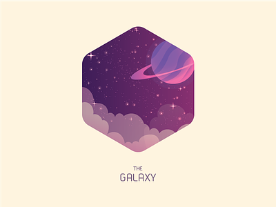 The Galaxy cosmos galaxy icon a day illustration planet space star