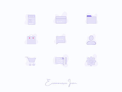 E-commerce Icons cart chat credit card ecommerce icon icons illustration shopping bag