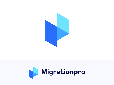 Migrationpro - Logo brand brand identity designer ecommerce logo migration migrationpro monogram mp logo symbol upgrading