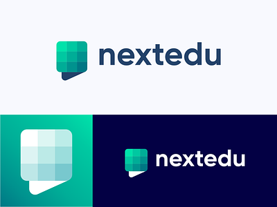 NextEdu - Logo academy brand identity designer branding color palette education learning logo next logo nextedu logo open book school