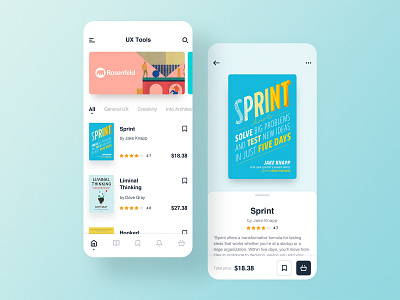 UX Tools - Mobile Book App Concept