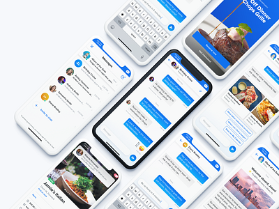 Messaging App UI chat chatbot design gradient messenger mockup porfolio portfolio ui uxui