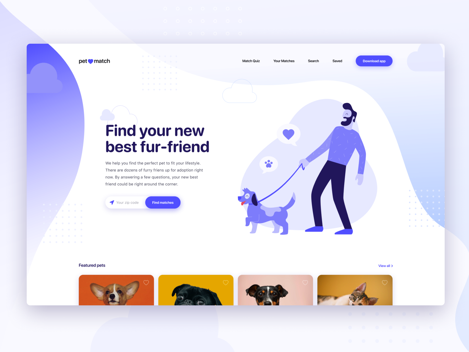 Pet Adoption Landing Page by Aldo De La Paz on Dribbble