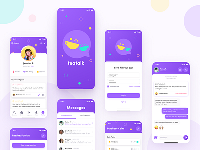 Social Messaging App Design app branding chat concept design flat ios messenger mobile social ui ux vector young