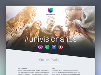 #Univisionarios Case Study campaign case study design digital responsive social tumblr website