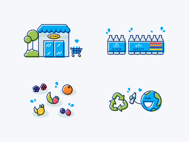 Website Illustrations water character ui web print offset flat illustrations website