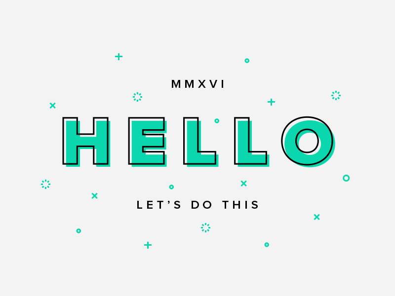 Hello, 2016 2016 lineart minimalist illustration typography
