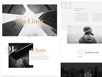 Limitless design editorial exercise oresource photography typography ui website white space